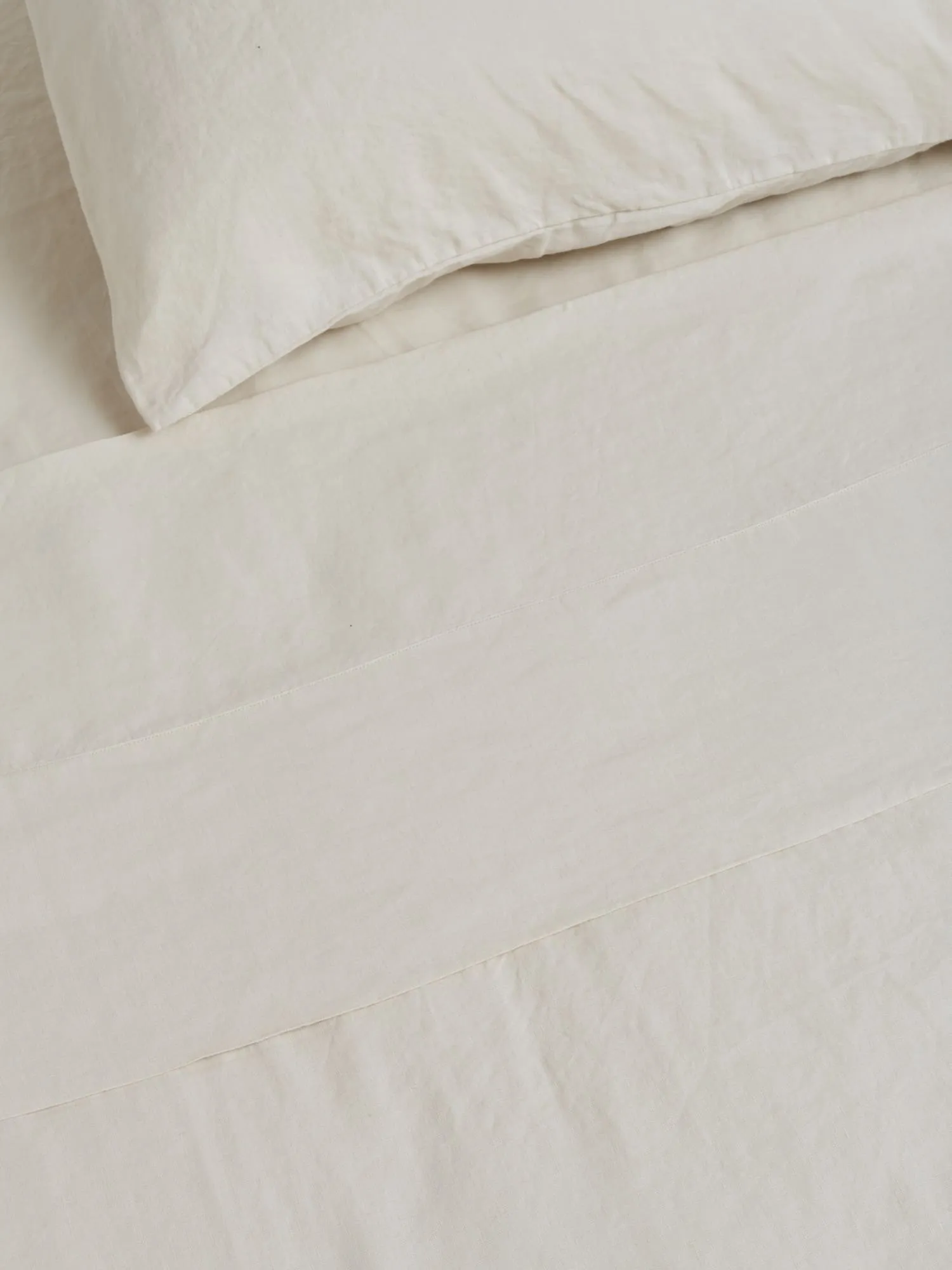 100% Linen Duvet Set in Cream