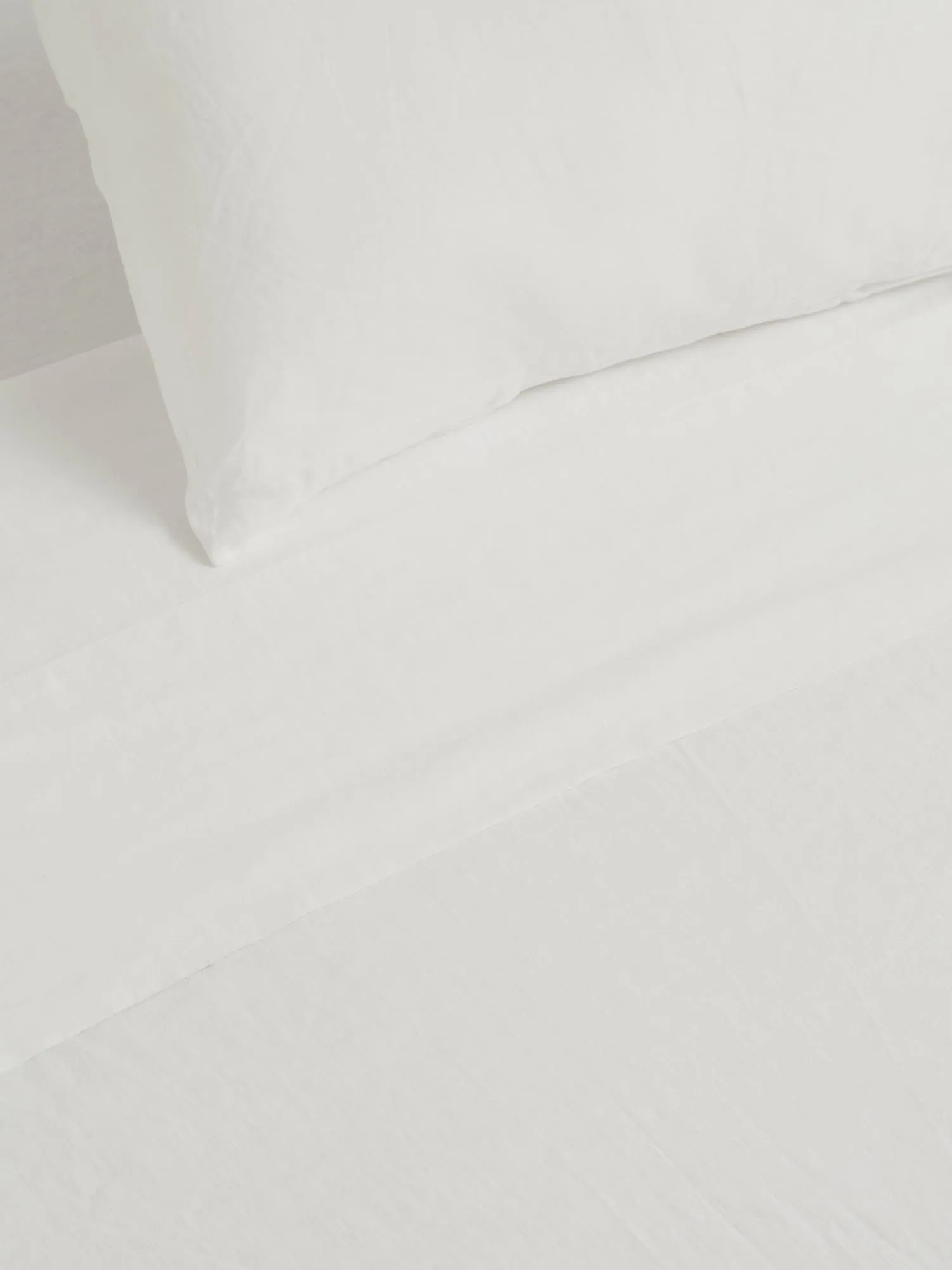 100% Linen Duvet Set in White