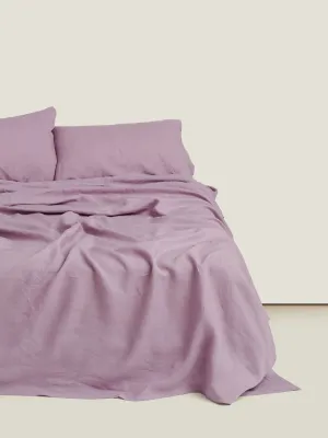 100% Linen Sheet Set in Violet