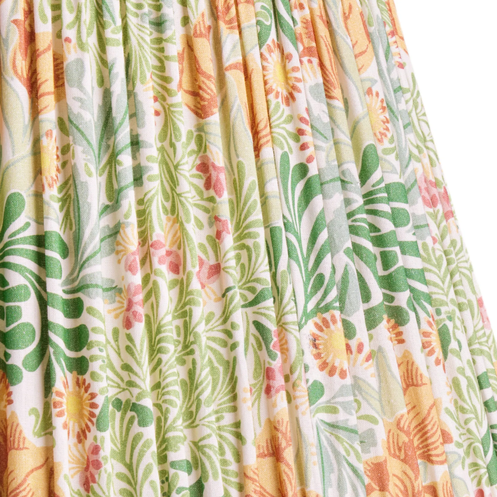 16cm empire shade in herball and weld Bower printed cotton by Morris & Co.