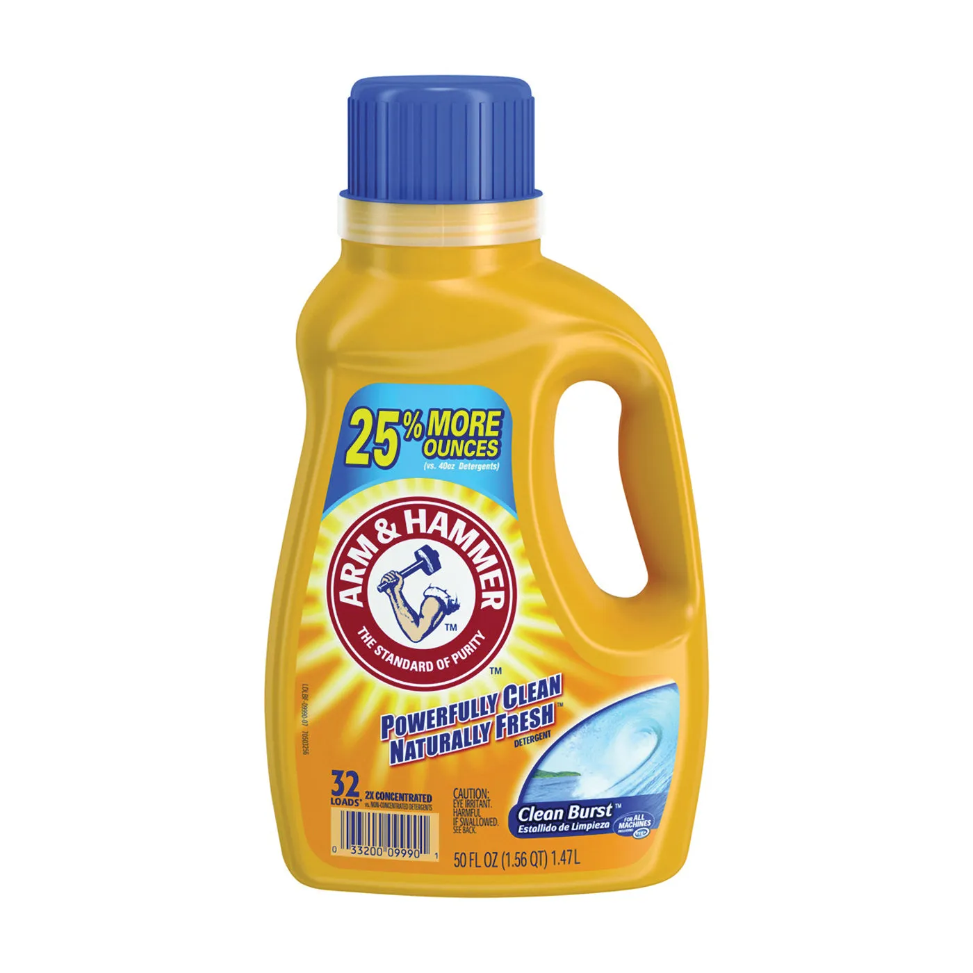 ARM & HAMMER 09990 Laundry Detergent, 50 oz, Liquid, Clean Burst