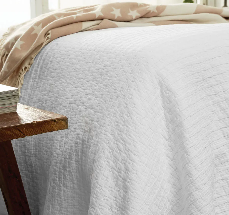 Authentic Star Bed Cover Range White