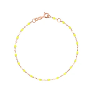 Classic Gigi Lime bracelet, Rose Gold, 6.7"