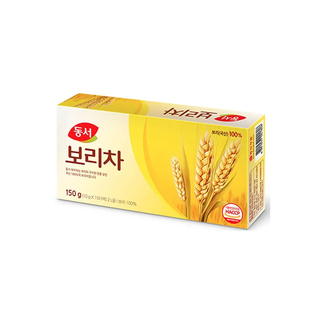 Dongsuh Roasted Barley Tea, 10g x 15 Bags | Healthy Korean Herbal Tea