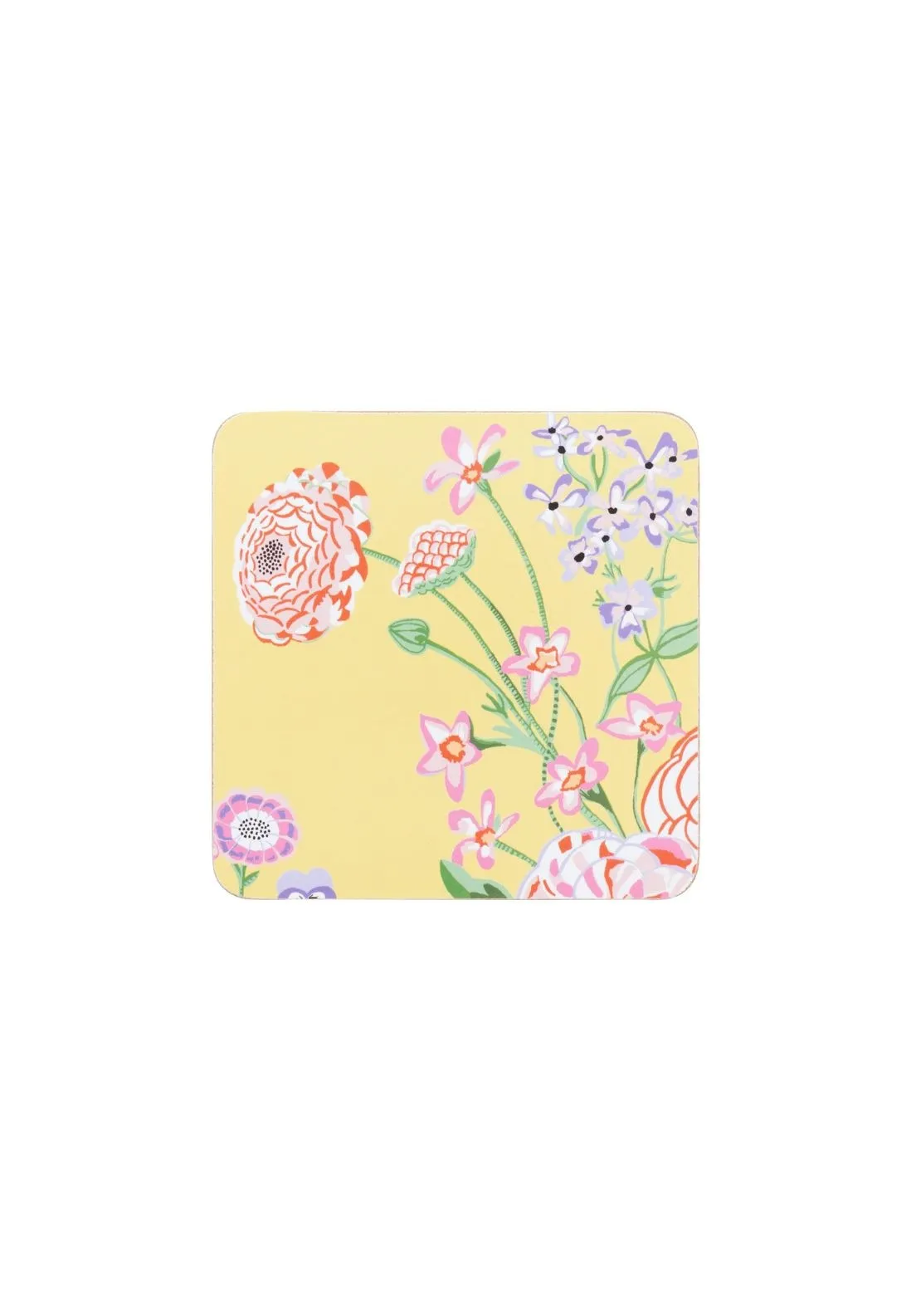 Floral Fields 4 Pack Cork Back Coasters