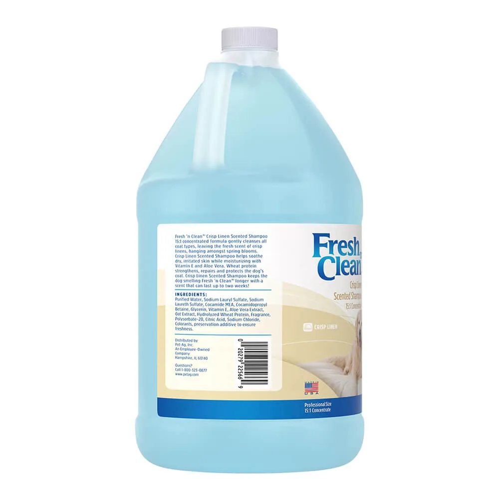 Fresh 'n Clean Scented Shampoo, 15:1 Concentrate, Crisp Linen, Gallon