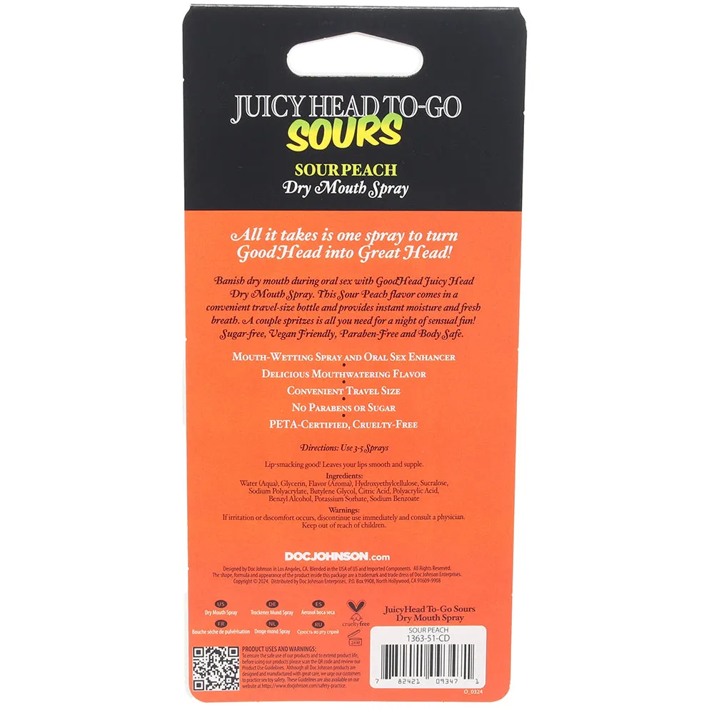 GoodHead Juicy Head Sours Spray To-Go in Peach