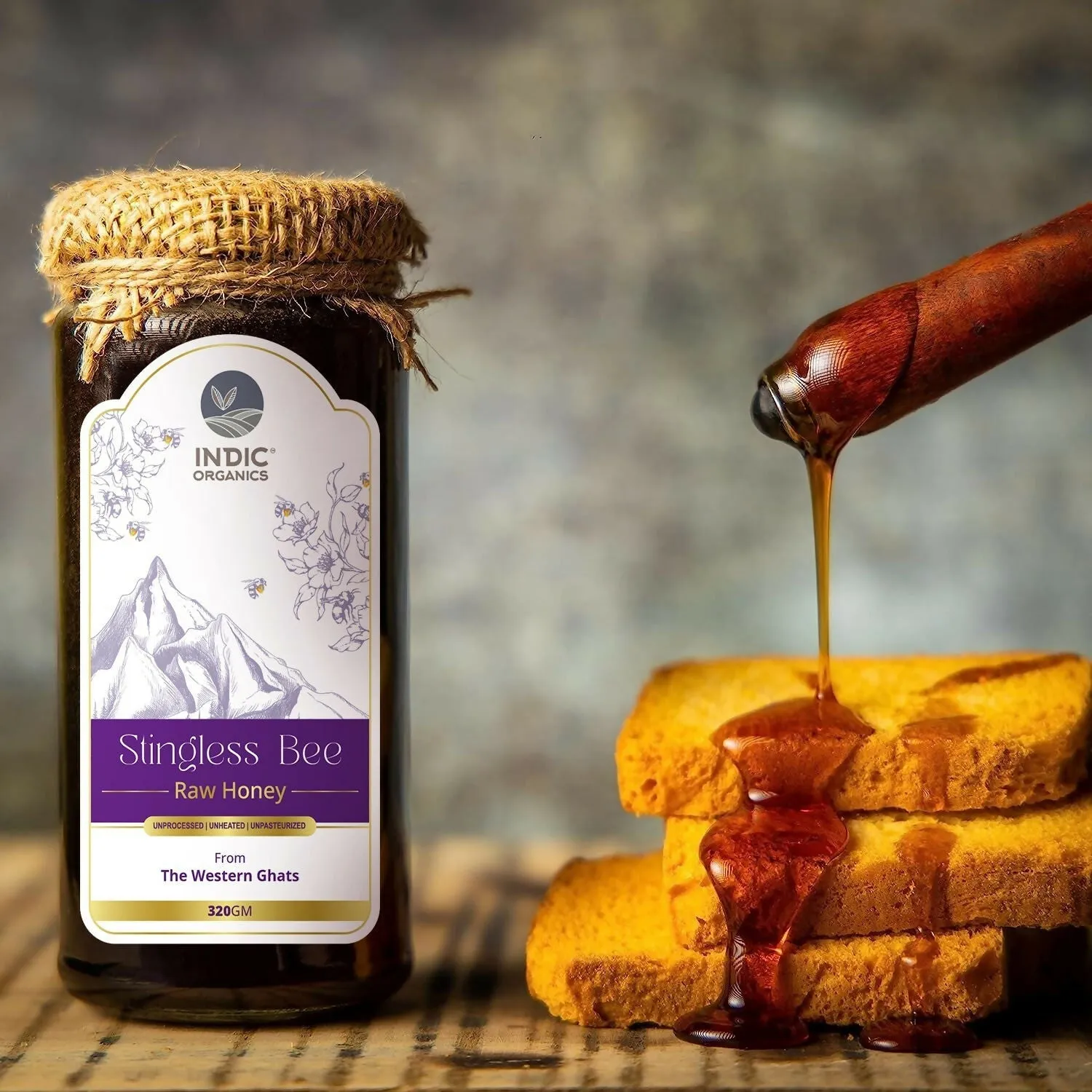 Indic Organics Small Stingless Bee Raw Honey from Western Ghats