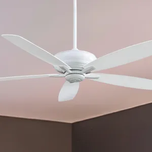 Kola XL 60" White Large Ceiling Fan with Remote