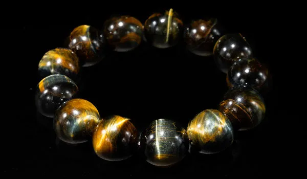 Luxury Blue Tigers Eye Natural Gemstone Bracelet