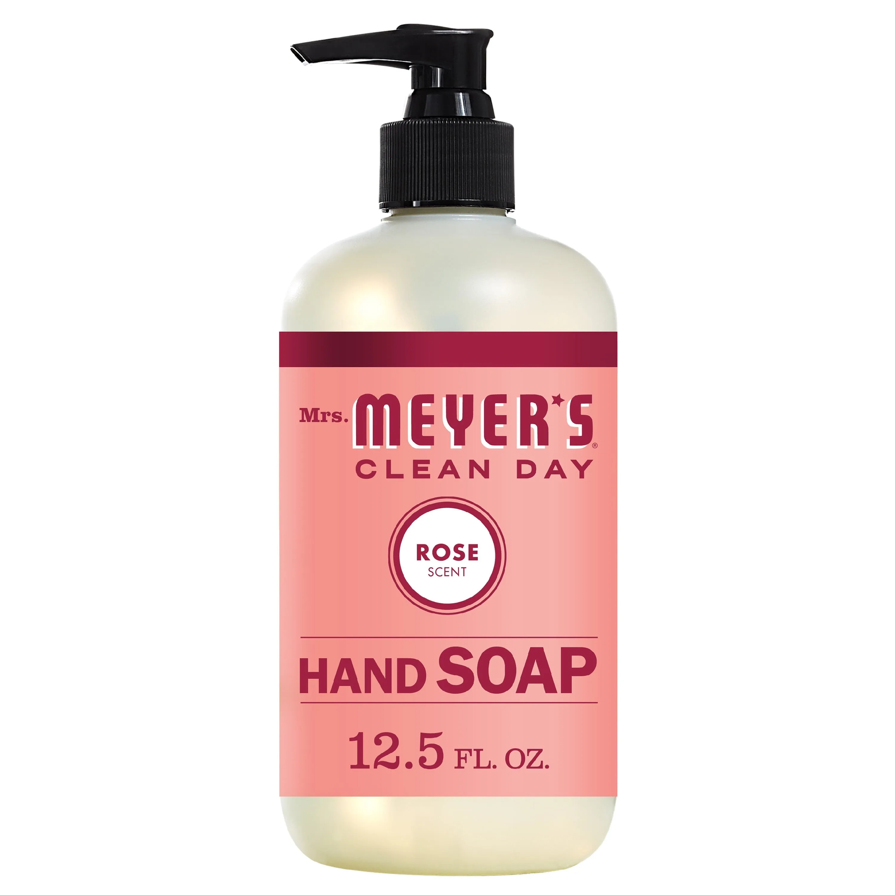 Mrs. Meyer's Clean Day Liquid Hand Soap, Rose Scent, 12.5 Ounce Bottle