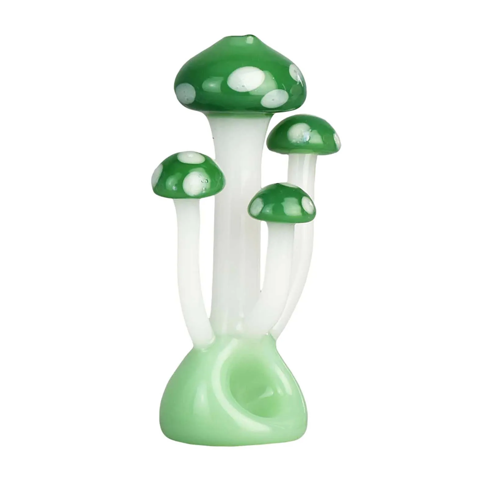 Mushroom Family Glass Hand Pipe