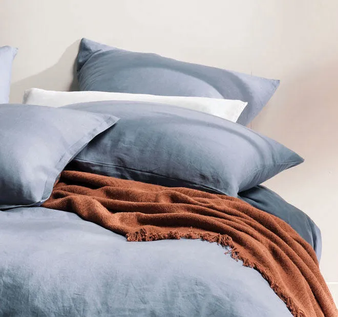 Nimes Linen Quilt Cover Set Range Nightfall