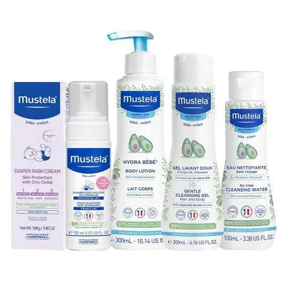 Open Box - Mustela Newborn Arrival Baby Bath and Body Gift Set - 5ct