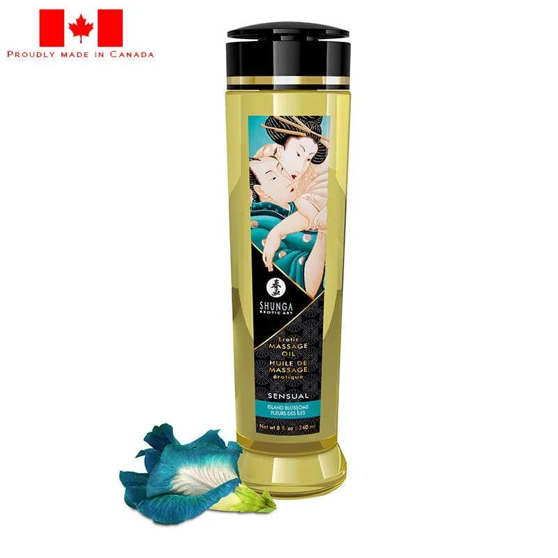 Shunga Erotic Massage Oil Sensual Island Blossom 8oz