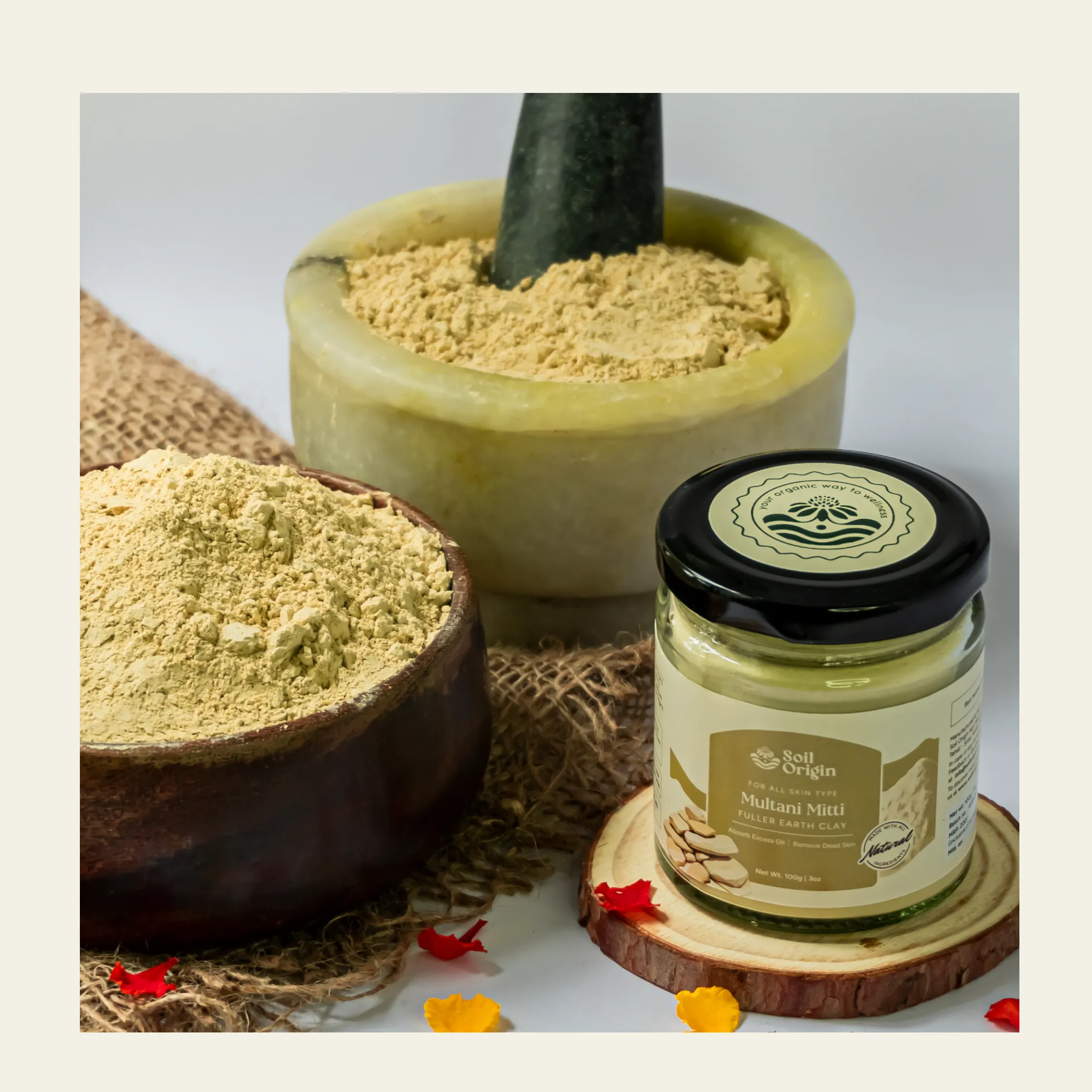 Soil Origin Natural Skincare Duo - Sandalwood Powder & Multani Mitti