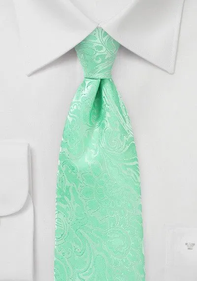 Spring Bud Floral Paisley Necktie