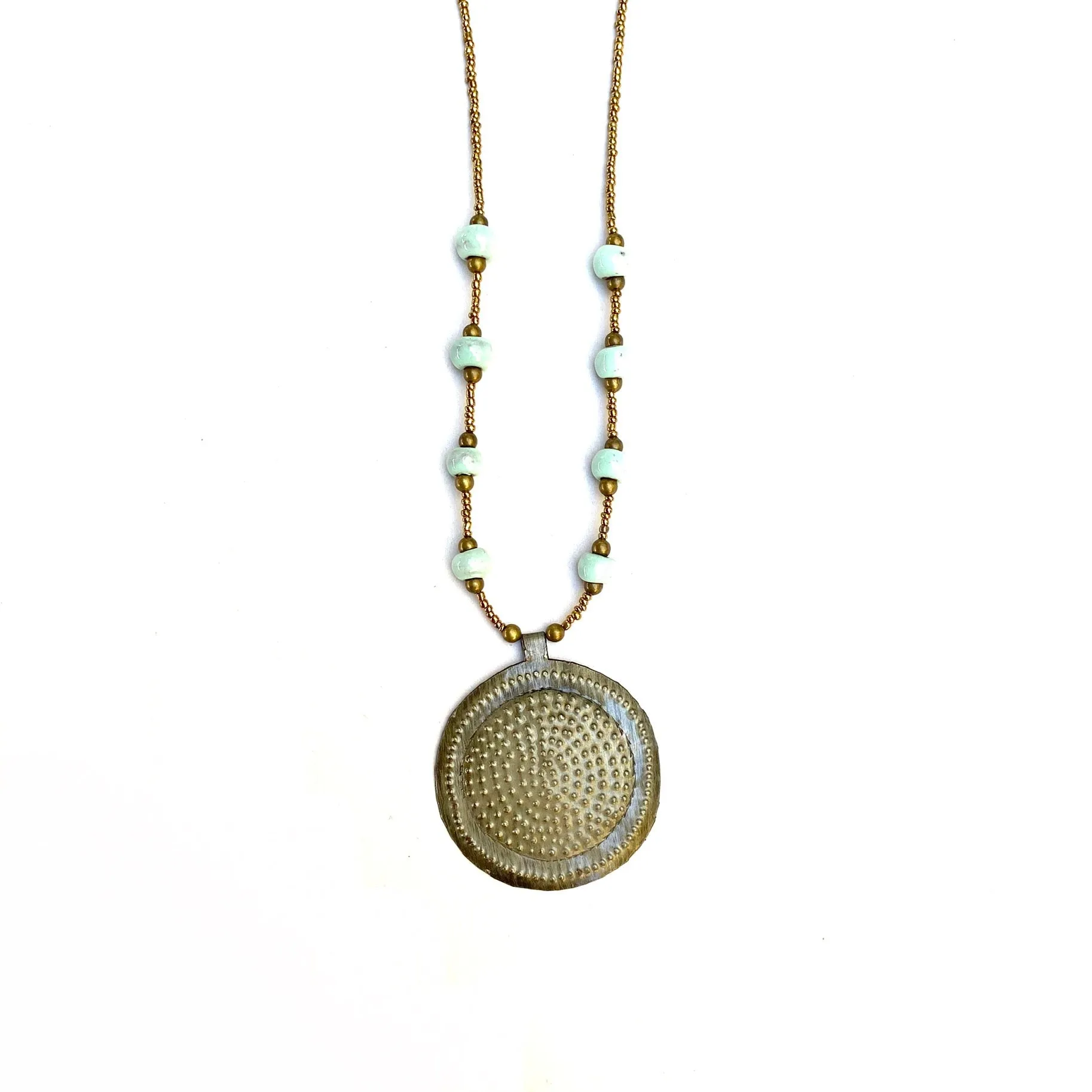 Steel Drum Medallion Necklace