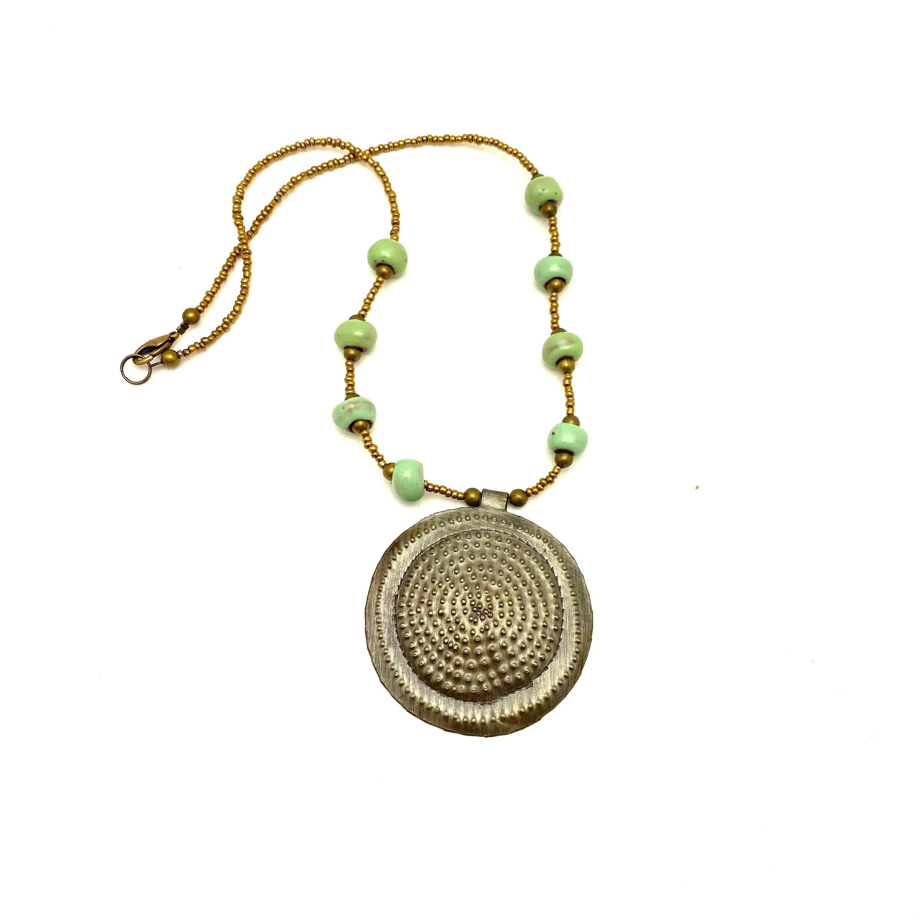 Steel Drum Medallion Necklace