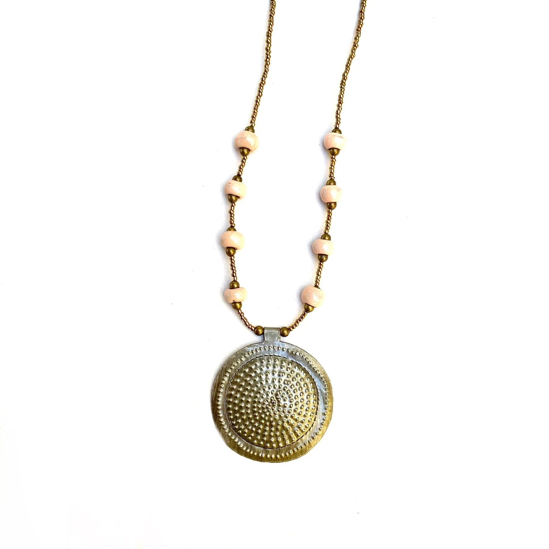 Steel Drum Medallion Necklace