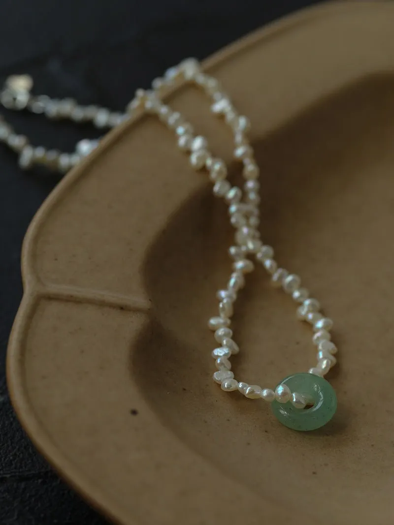 Summer Stream Aventurine Pearl Necklace