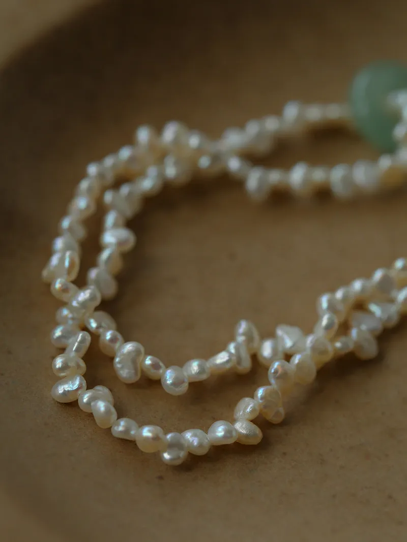 Summer Stream Aventurine Pearl Necklace