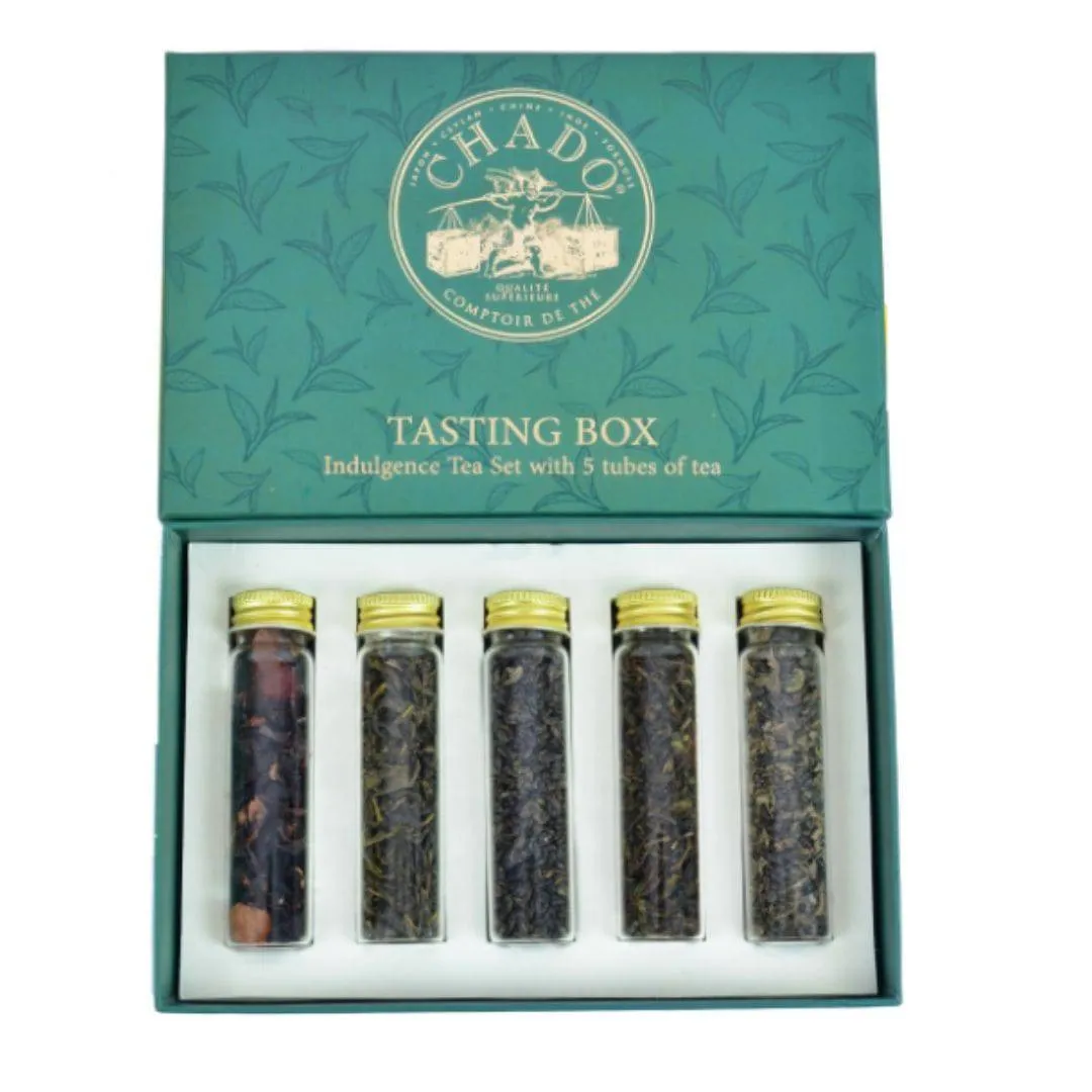 Tasting Box - Indulgence Tea Set with 5 Tubes of Tea