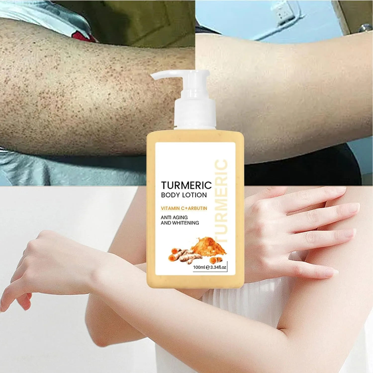 Turmeric  Body Moisturising For Women & Men Body Care Product Peach Lotion (White, One Size)